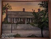 Rural Folk Art: Oil Painting: Haman Home at Amboy, Georgia, c.1900