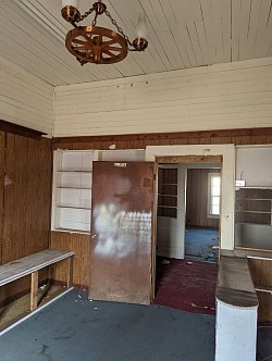 View from Parlor into the Dogtrot as Found in 2022