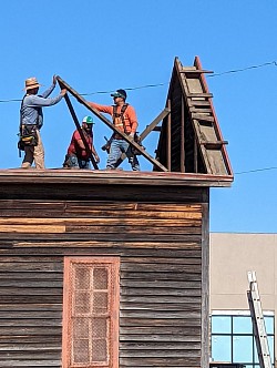 Lowering the trusses and gables.